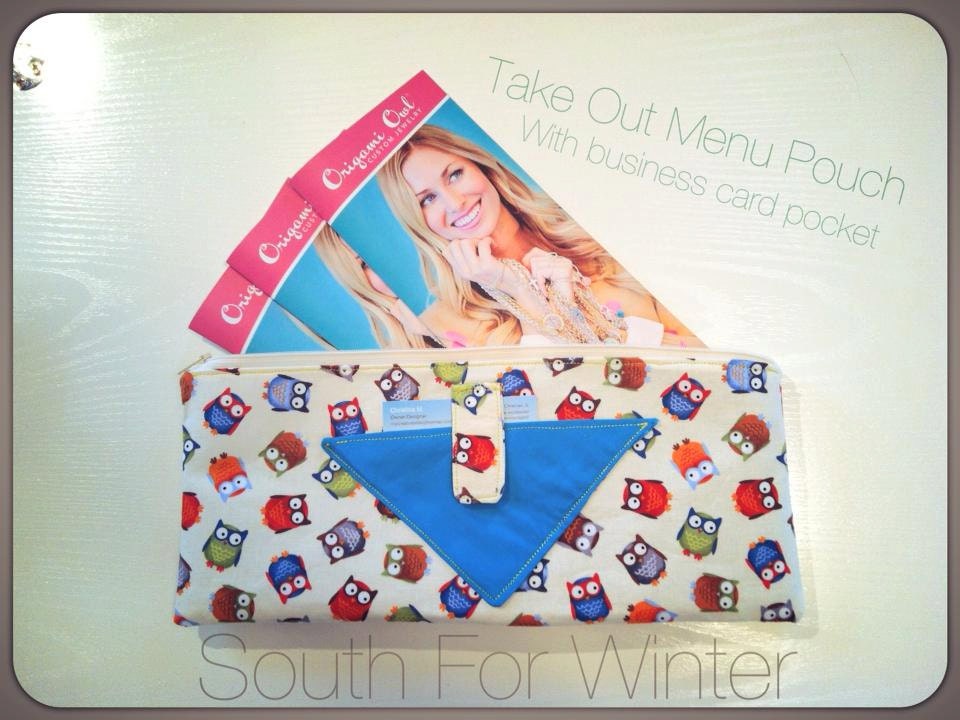 Origami Owl(R) Take Out Menu Zippered Carrying Case