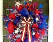 July 4th Mesh Wreath