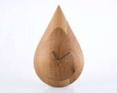 Wall clock "Drop of oak" Natural oak clock