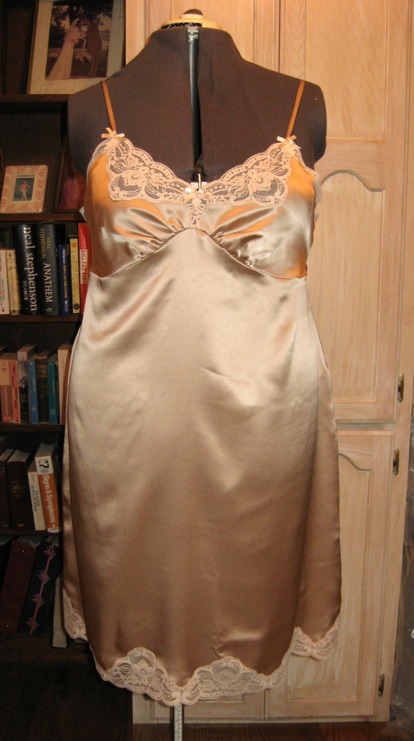 Plus Size 1X SILK and Lace Slip, Nightie, or Dress