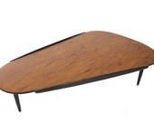Rare Mid Century Modern Boomerang Coffee Table in Walnut by Lane