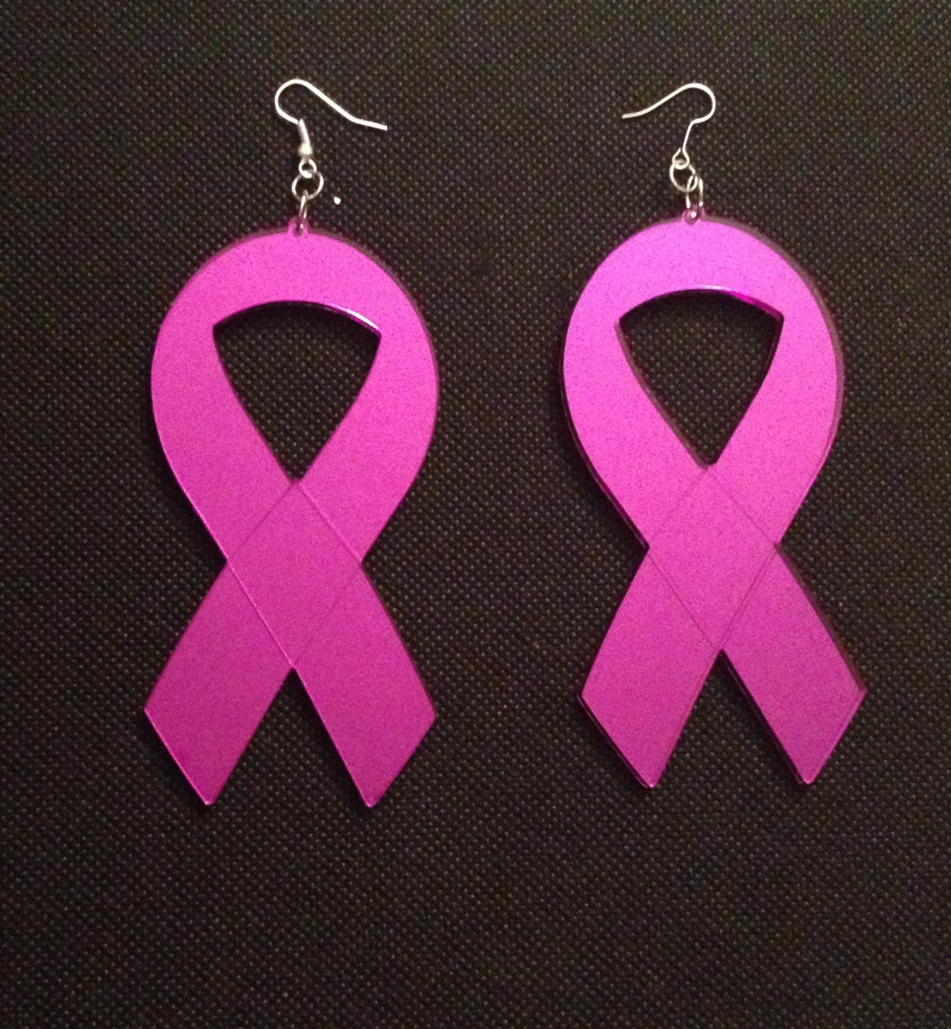 Large Acrylic Purple Awareness Earrings