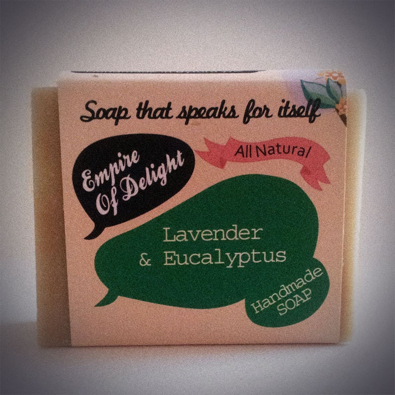 Lavender and Eucalyptus handmade soap with Pumice powder