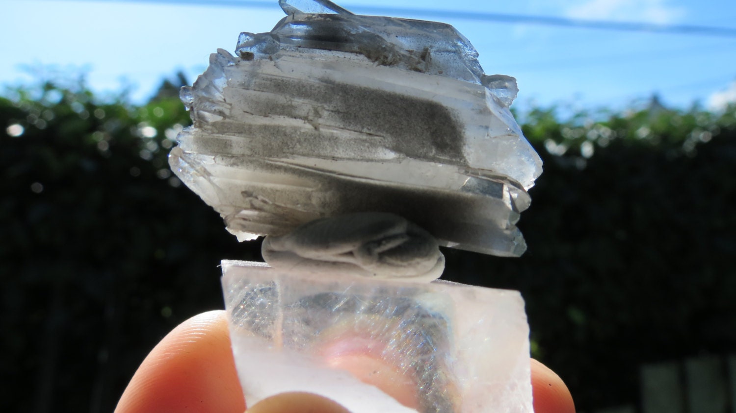 Feather Crystal Double Terminated Quartz Specimen Beautiful Chlorite Included Quartz