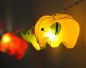 20 x handmade Elephant zoo animal plant paper lantern string light kid bedroom light display garland colorful