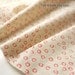 1/2 yard Japanese Cotton Fabric - Cream Cotton With Red Pastel Grey Dots Daisy Floral Fabric, Quilt Fabric