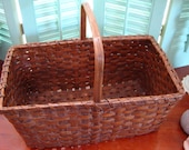 Vintage Shoppers Basket/ Home Decor/ housewares/ baskets