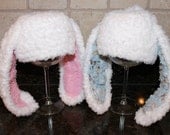 Newborn or Baby Floppy Eared Bunny Easter Rabbit Crochet Hat Photo Prop Blue, Pink, Purple