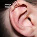 No Piercing Cartilage Ear Cuff for the Upper Ear - piercing imitation - silver plated - Fake piercing.