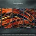 Original Metal Wall Art Modern Painting Sculpture Indoor Outdoor Decor "Piano Concerto" by Ning