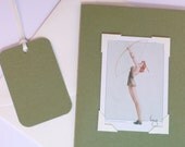 Robin Hood Pin Up Girl Archer Hunter with Bow and Arrow Green Blank Card