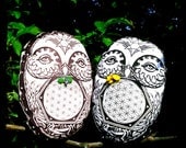 Owl Pillow w/ Pocket- Cosmic Owlchemist Dream Pillow w/ Flower of Life Sacred Geometry & Organic Herbs- LOVE MAGIC DREAMS