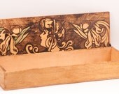 Vintage Art Nouveau Wooden Glove Box