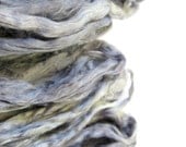 1 oz (28g) Mulberry Silk Fiber Top Roving TITANIUM GREY