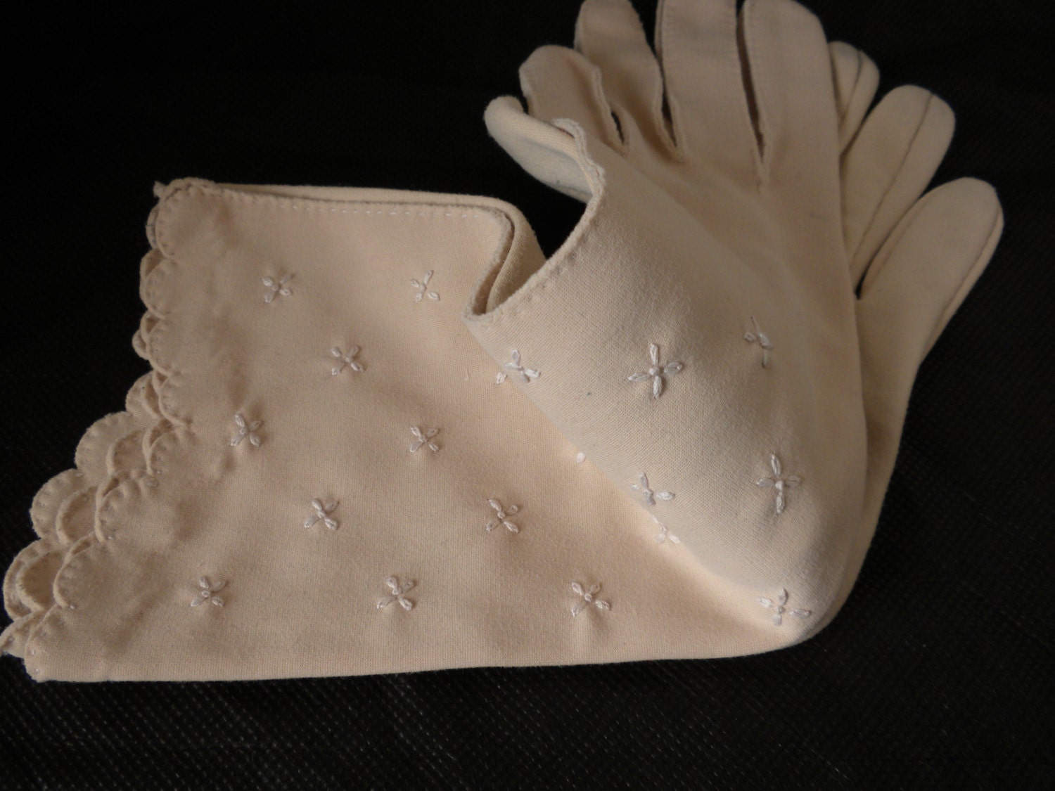 Vintage, Ladies Tan Gloves
