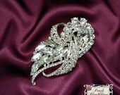 Beautiful Ex-Large Crystal Rhinestone Brooch Brooches Bridal Bouquet Wedding Dress Sash
