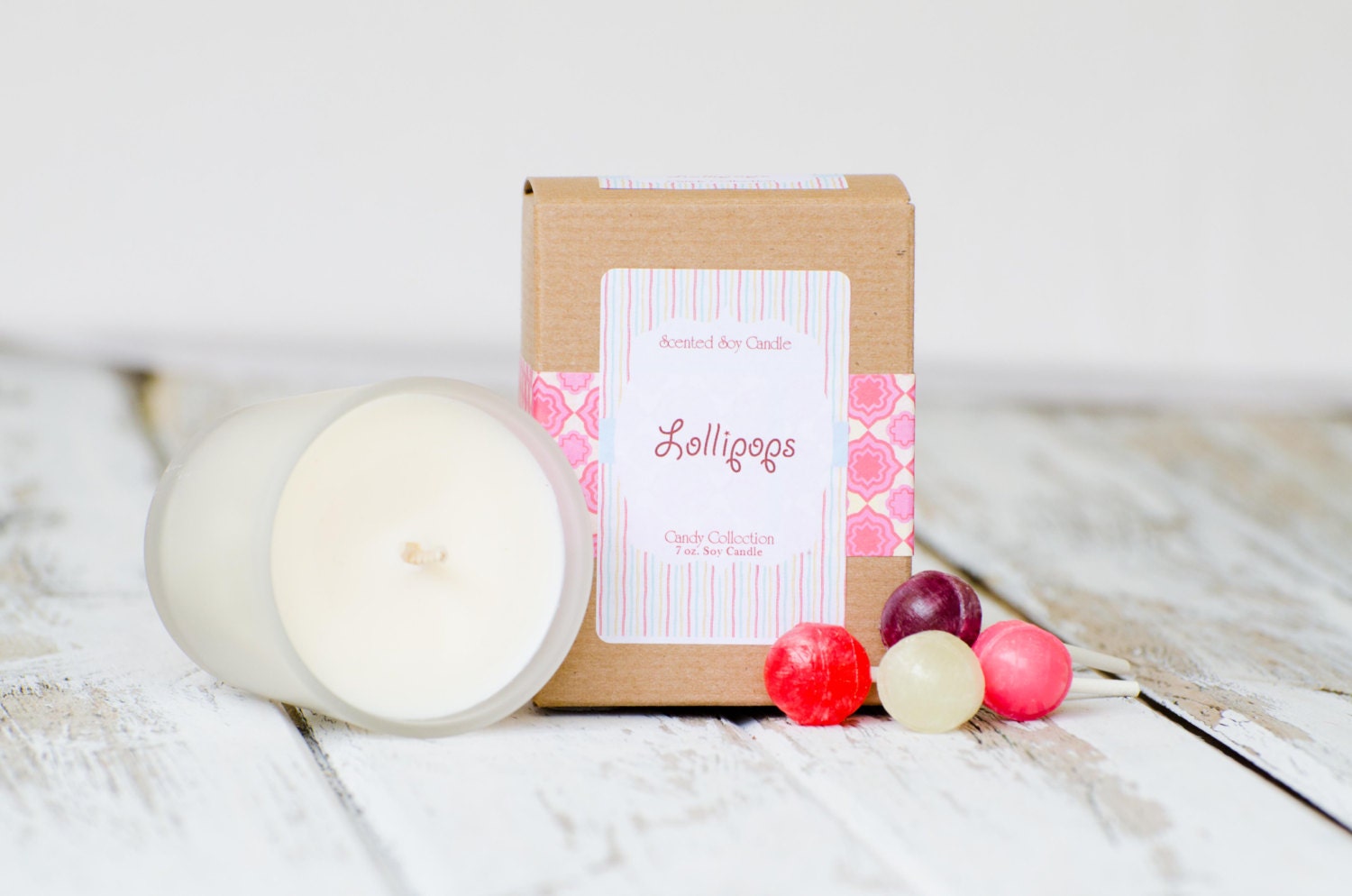 Lollipops Soy Candle - Candy Collection
