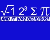 I Ate Some Pie And It Was Delicious T-Shirt Funny Math Geek Pi Humor School Joke Tee Shirt Tshirt Mens Womens Kids S-3XL Great Gift Idea