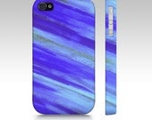WASHED UP Beach Blue Waves iPhone 4 4S iPhone 5 Cell Phone Case Hard Plastic Cover, Stylish Original Abstract Watercolor Design