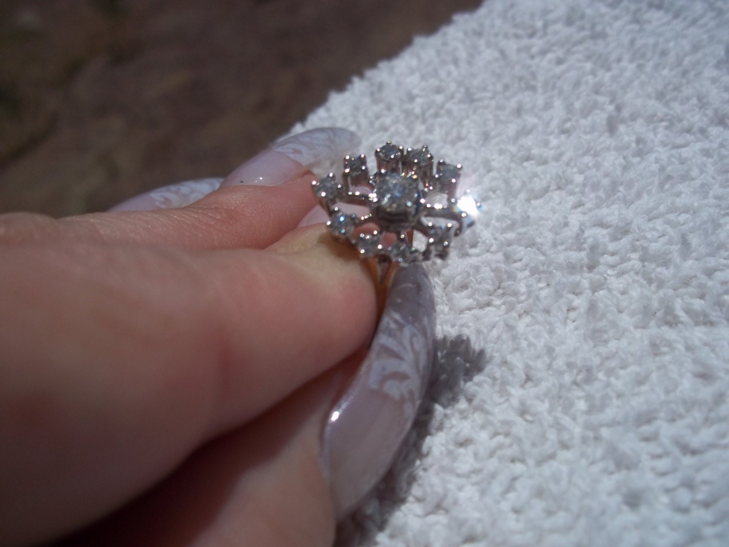 Gorgeous .40 ct White and Yellow Gold Deco Ring