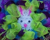 Easter Spring Wreath Deco Mesh Door Decoration