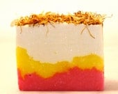 Pink Grapefruit Lemongrass Soap w/Shea Butter, Mango Butter Luxury Artisan Spa Cold Process Vegan Soap