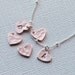 ONE CHARM Add On, Add a Pendant, Hand Stamped Initial, Rose Gold Heart Pendant, Stamped Initial Necklace, Stamped Letter