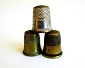 Vintage Brass Thimble Collection Sewing Tools