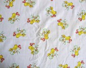 Vintage 70s Big Bird Fabric Sesame Street Jim Hensons Muppets Childrens Bedroom Decor  Cotton Blend Retro 80s Cartoon Character CBF