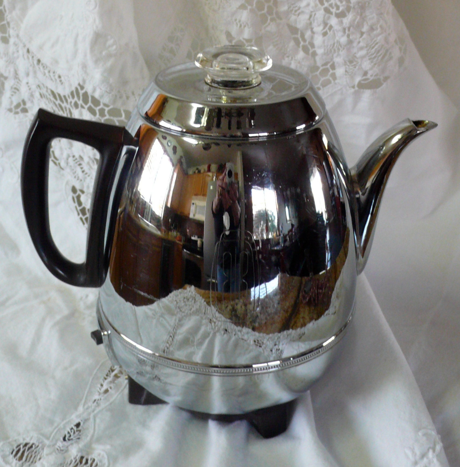 Vintage Deco GE Pot Belly Automatic Percolator Coffee by chriscre