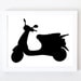 Vespa Graphic Art Print in Black 8x10