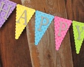 Birthday Banner, Happy Birthday Banner, Happy Birthday, Girl Banner 1st Birthday