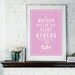 Retro Mother Mom Mum Quote Art Print - Vintage Typography Decor - Customize - Mother's Day Wall Art Poster UK