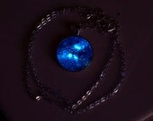 Galaxy Necklace / Fox Fur Nebula Pendant / Cosmic Necklace / Space Necklace
