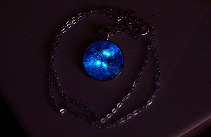Galaxy Necklace / Fox Fur Nebula Pendant / Cosmic Necklace / Space Necklace