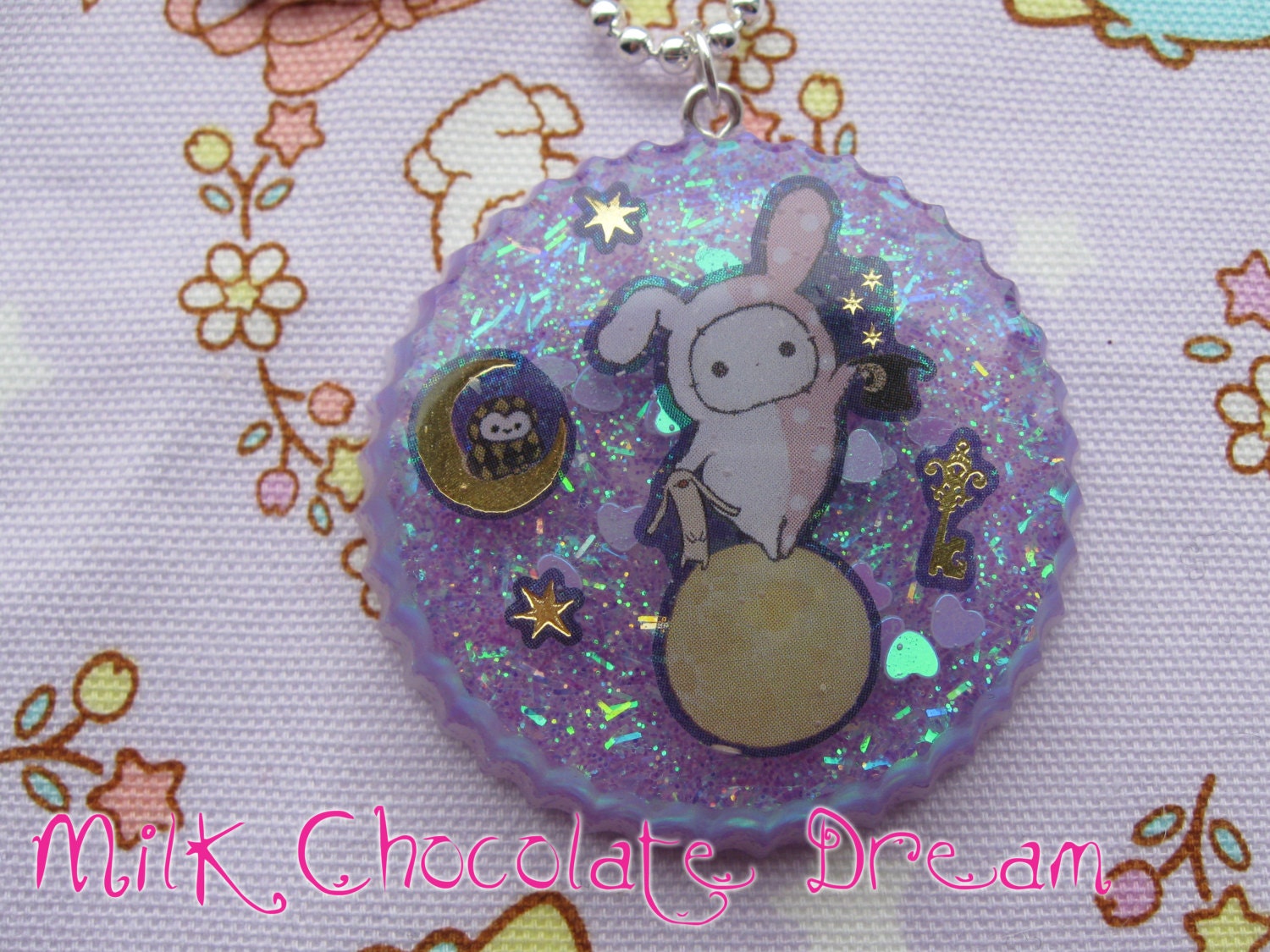 Night Sky Sentimental Circus Resin Necklace