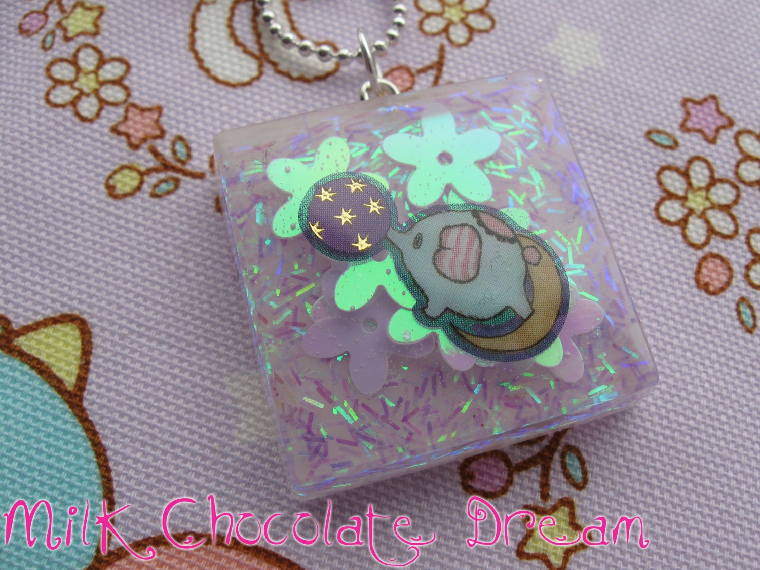 Mouton Sentimental Circus Resin Necklace