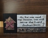 Custom Family Name wooden block set home decor