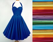 ANY COLOUR Made To Measure Full Circle Dress - Detachable Straps & Belt