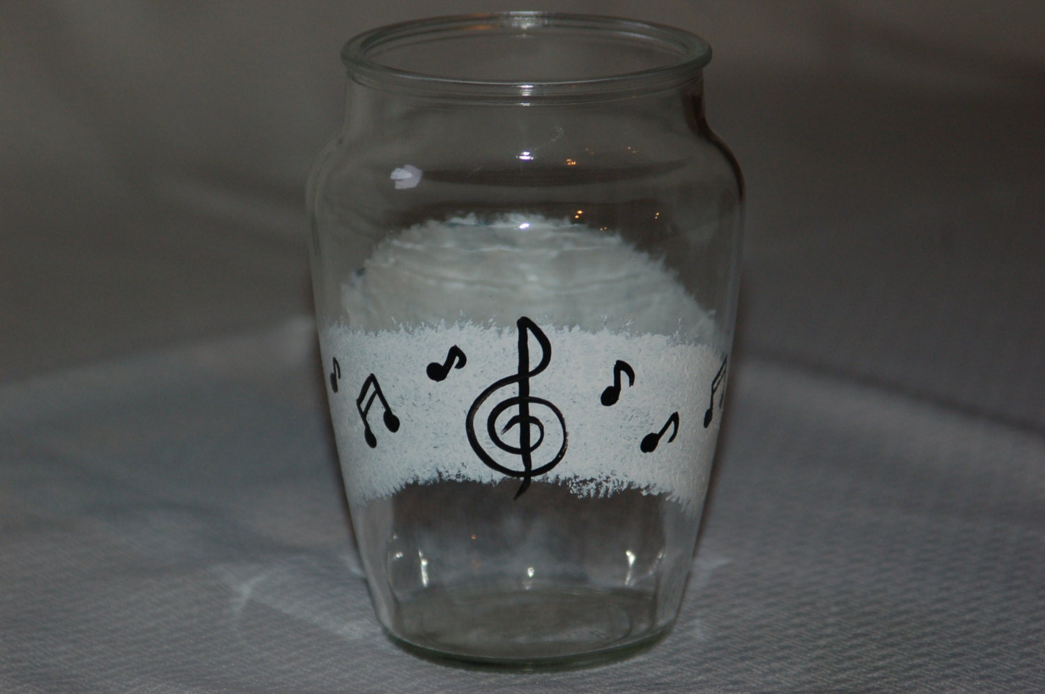 Music Note Hand Painted Glass Vase by KathiEastmanDesigns on Etsy