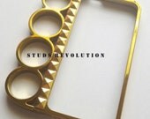 KNUCKLE GOLD STUDS iPhone 5 case,studded hard iPhone  cases,brand new iPhone cover,studs design case for apple phone case,studs revolution
