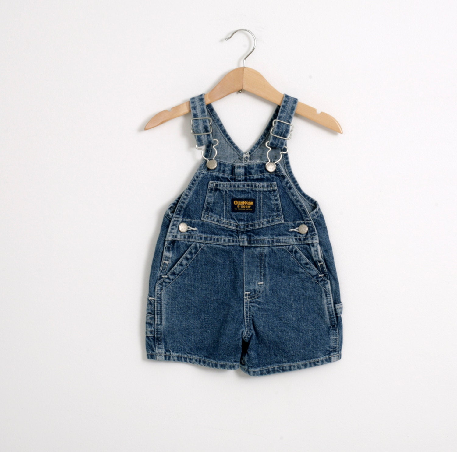 Vintage OshKosh Shortalls Dungarees in Denim Size 3 to 6 Months