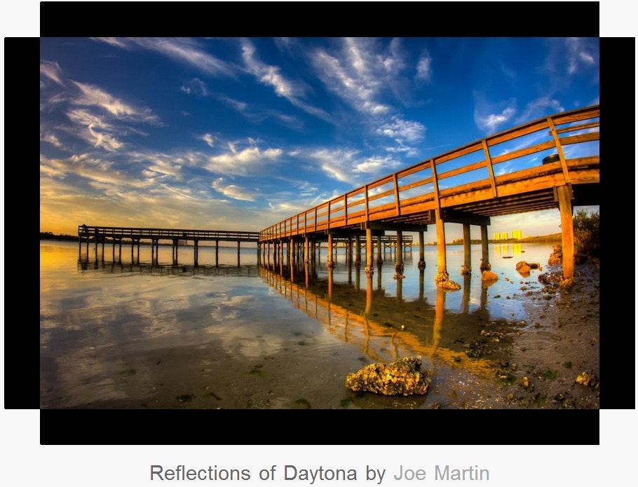 Reflections of Daytona - Print on canvas 24x36 landscape by Photographer Joe Martin large print wall hanging