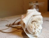 Guest Book Pen and Holder- Burlap and Lace Wedding Pen- Rustic Wedding