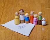 Custom Peg Doll Family of 7