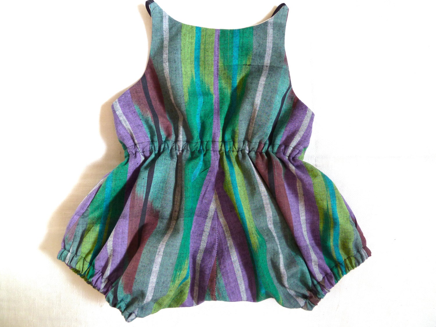 Ikat & Linen Baby Sun Suit Romper