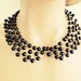 Pearl  Handmade Peter Pan Collar Necklace, Black Pearl Jewelry, Unique Design,Weddings Jewelry, Bip Statement Necklace Wedding Necklace
