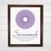 Flower Nursery Print - DIY PRINTABLE Art - Floral Purple - Girl Nursery Art - Daughters Are Like Flowers - Nursery Shape Collection