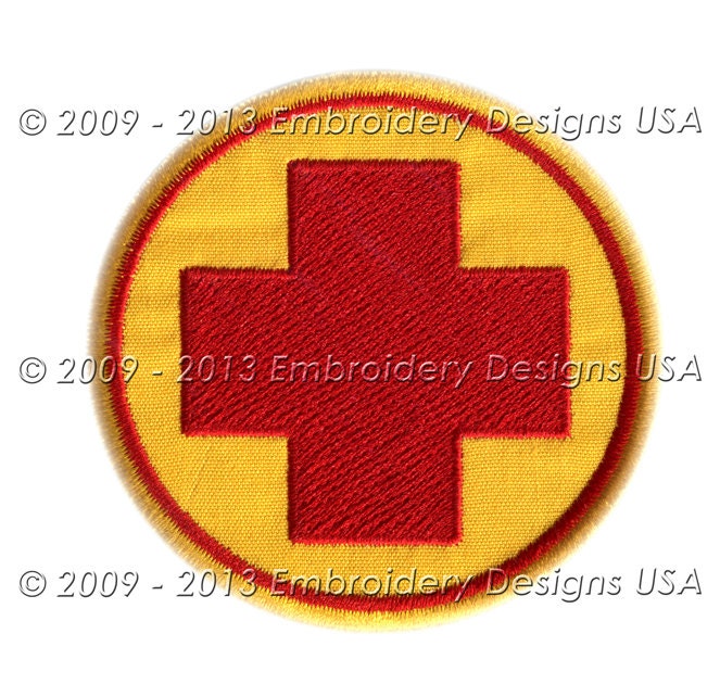 Team Fortress 2 Medic Cross Iron On Patch