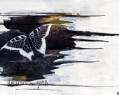 She Will Fly ORIGINAL - mixed media - 6" x 9"